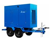ТСС ЭД-200-Т400-2РПМ7 в погодозащитном кожухе на прицепе с АВР